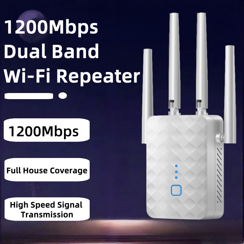Wifi Range Extender - 1200Mbps 듀얼 밴드 WiFi 리피터 2.4G/5GHz