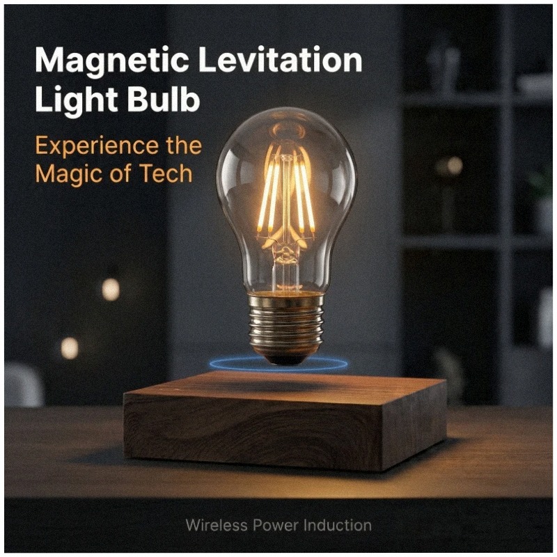 Home Office Tech Gadgets - 자석 부상 무선 LED 전구 데스크