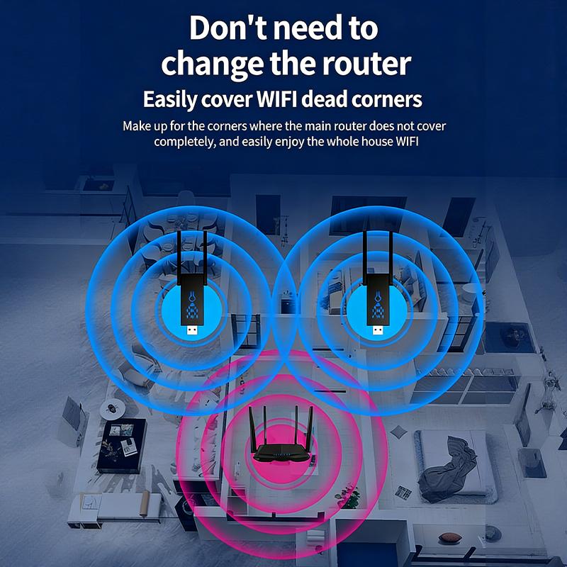 Wifi Range Extender - 듀얼 밴드 1300Mbps WiFi 범위 확장기