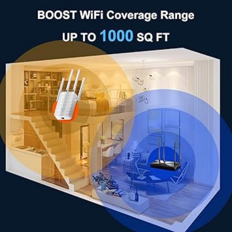 1200Mbps 듀얼 밴드 WiFi 리피터 2.4G/5 - Wifi Range Extender 리뷰 및 가격