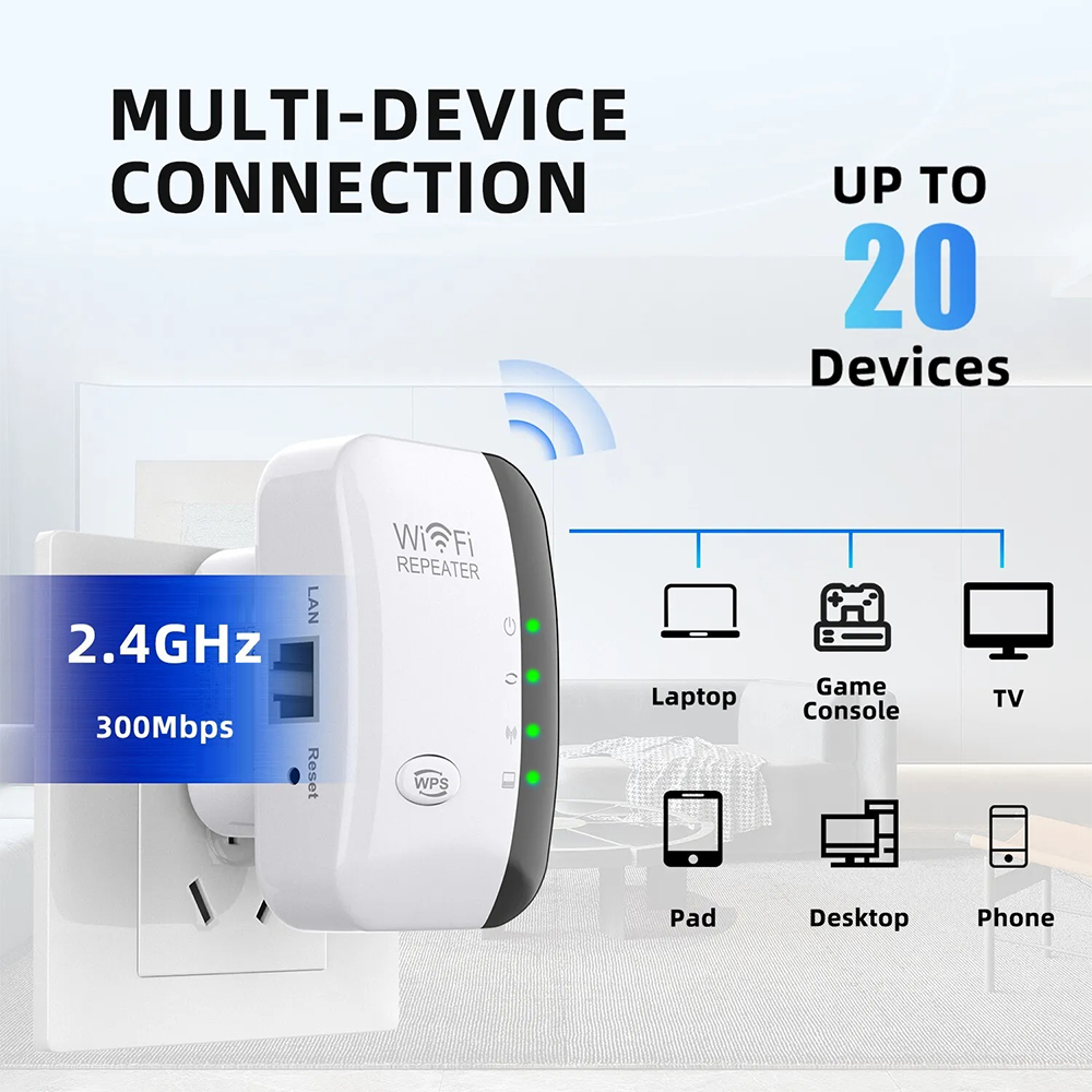 2.4G 무선 WiFi 부스터 300M 범위 확장기,  - Wifi Range Extender 리뷰 및 가격