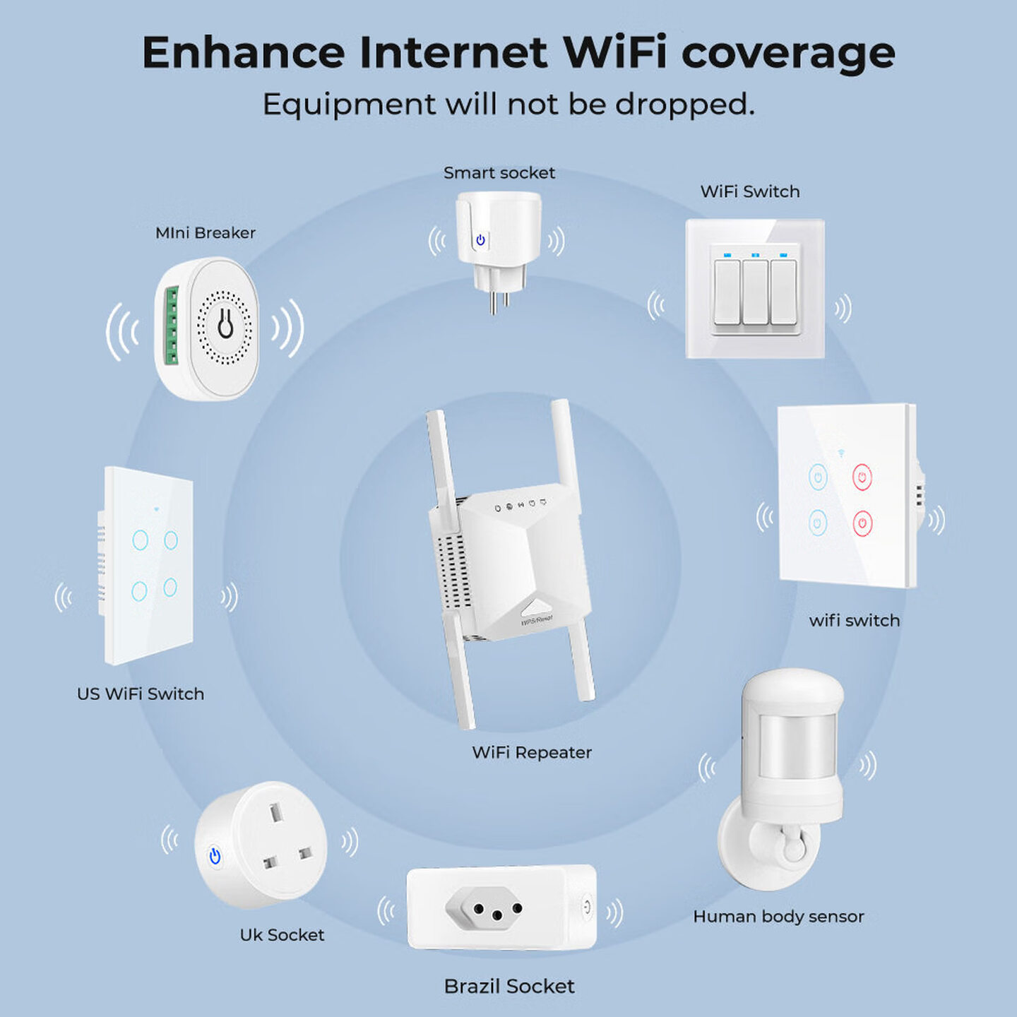 4 안테나 1200Mbps 무선 와이파이 리피터 2.4 - Wifi Range Extender 리뷰 및 가격