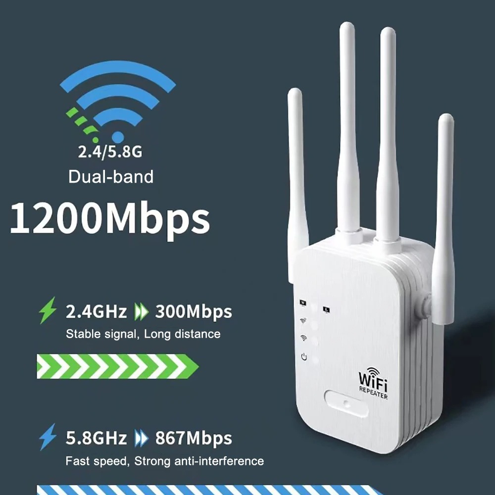 1200Mbps WiFi 리피터 무선 WIFI 확장기  - Wifi Range Extender 리뷰 및 가격