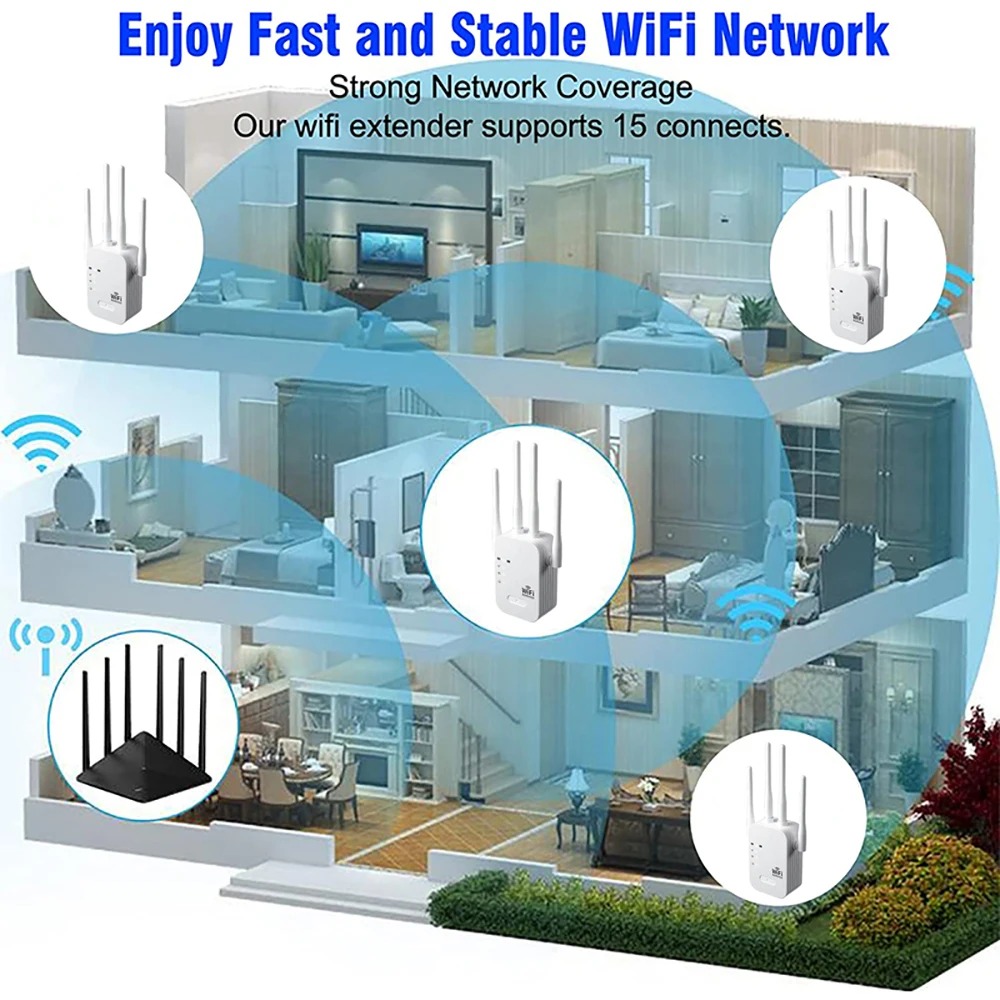 1200Mbps WiFi 리피터 무선 WIFI 확장기  - Wifi Range Extender 리뷰 및 가격