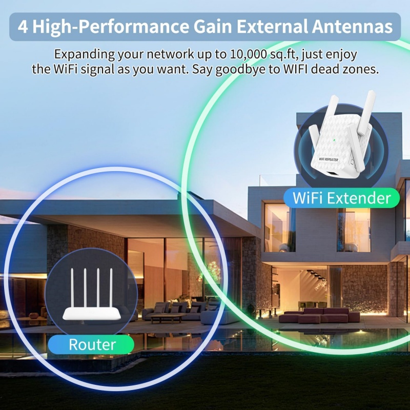 1200Mbps 무선 Wifi 익스텐더 Wifi 리피터 - Wifi Range Extender 리뷰 및 가격