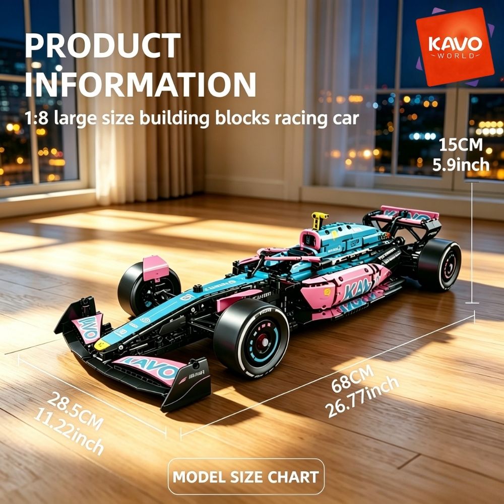 KAVOWORLD 1:8 핑크-블루 포뮬러 레이싱카 조 - Office Productivity Tech 리뷰 및 가격