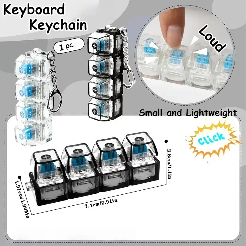 1pcs LED 키보드 키캡 스트레스 릴리프 키체인 4 - Office Productivity Tech 리뷰 및 가격