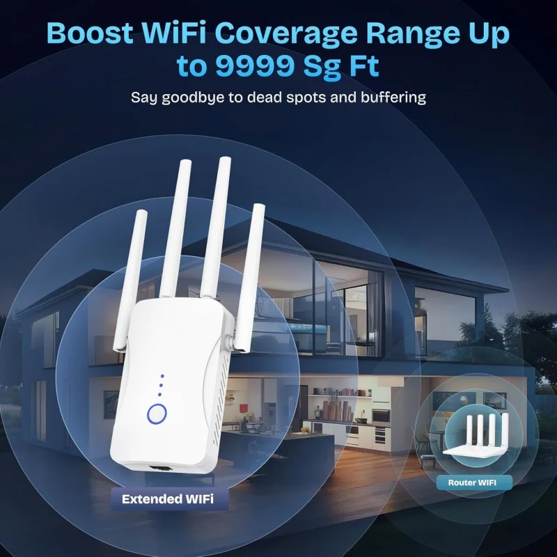 2.4G/5GHz 듀얼 밴드 와이파이 리피터 1200M - Wifi Range Extender 리뷰 및 가격